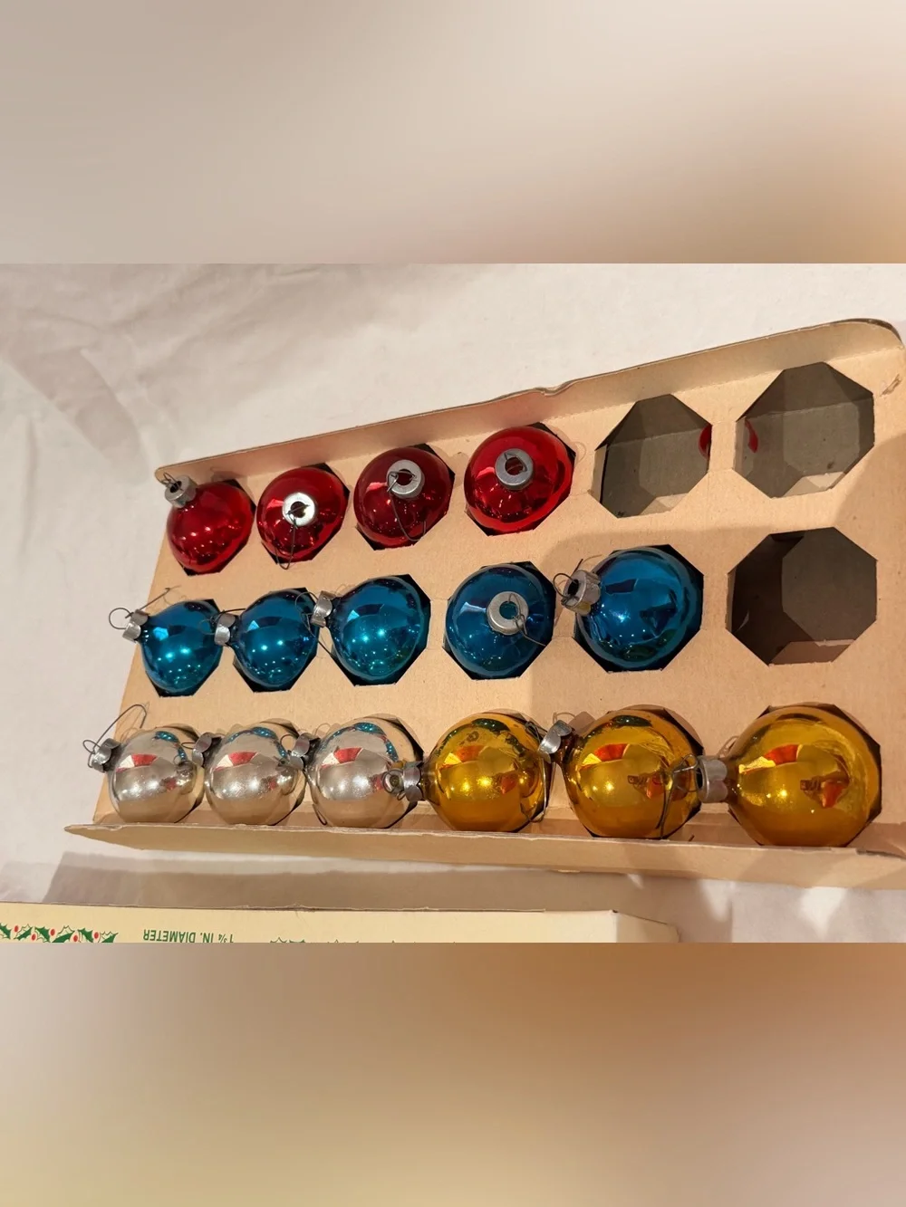Vintage shiny Multi-Color Glass Holiday Ornaments